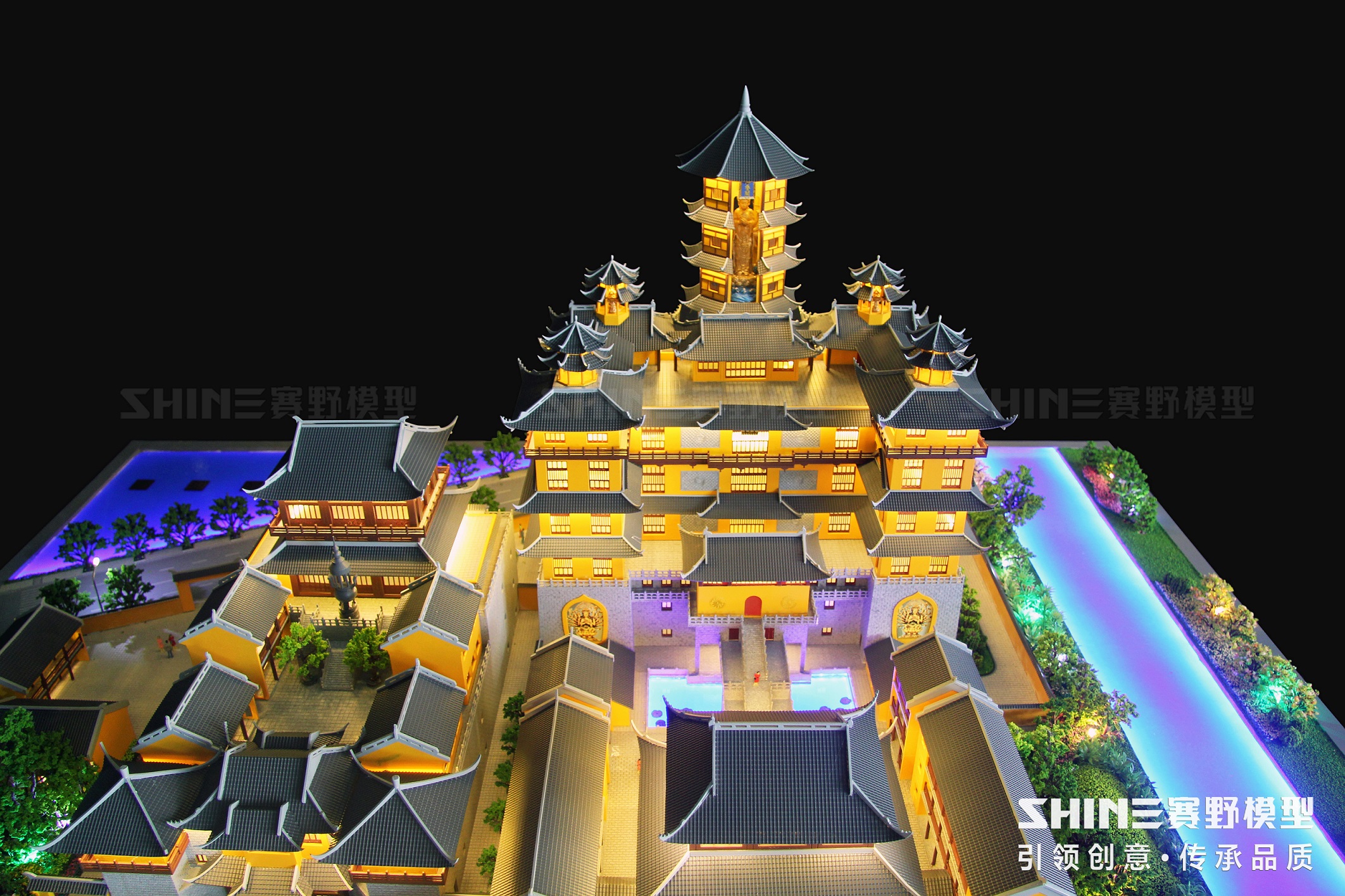 寺庙古建筑模型